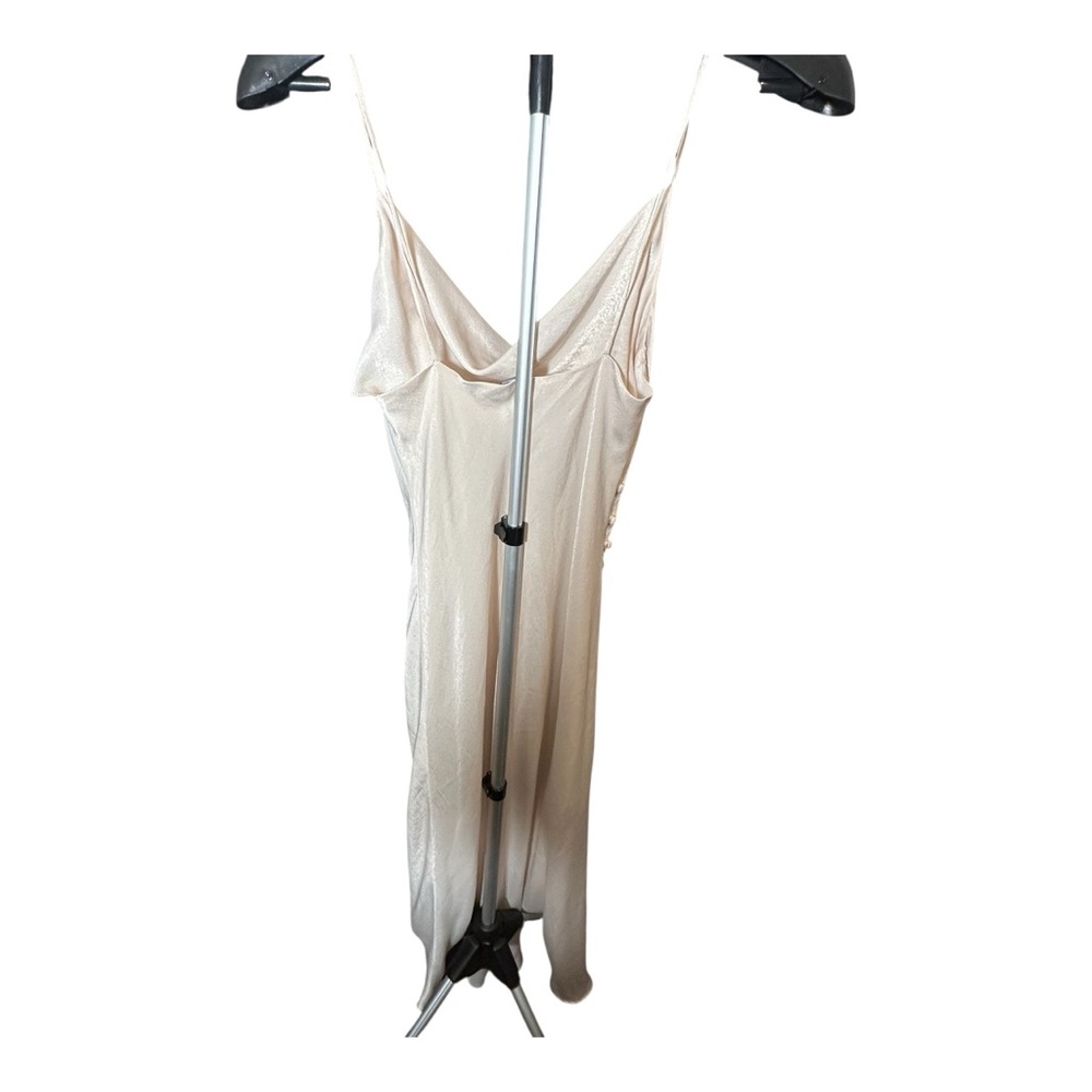 Zara Cream Midi Dress with Side Buttons - Picture 4 of 5
